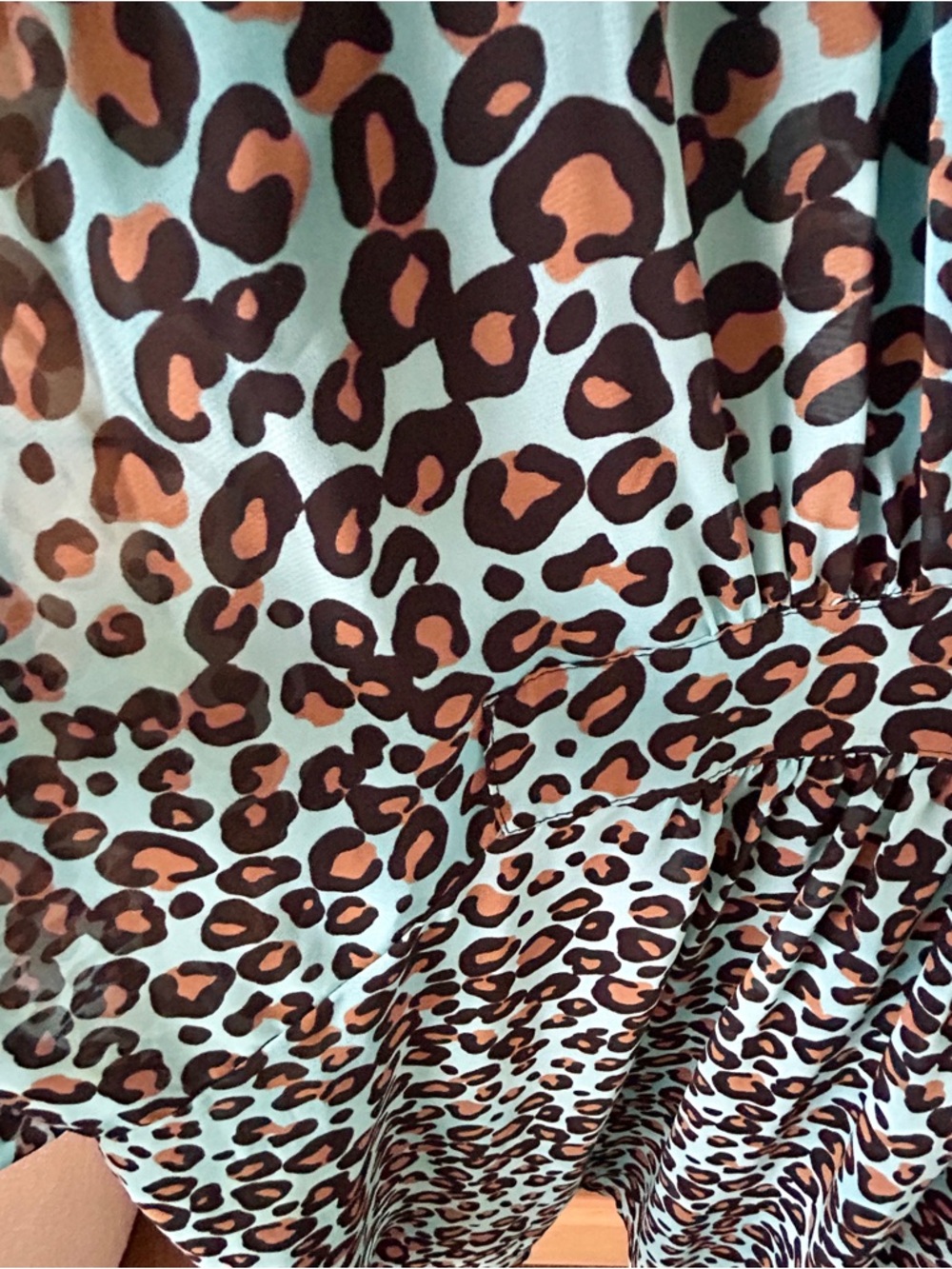 Forever 21 Leopard Print Chiffon Blouson Mini Dress - Picture 14 of 15